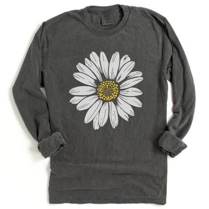 Daisy Flower - Comfort Colors Long Sleeve Premium T Shirt