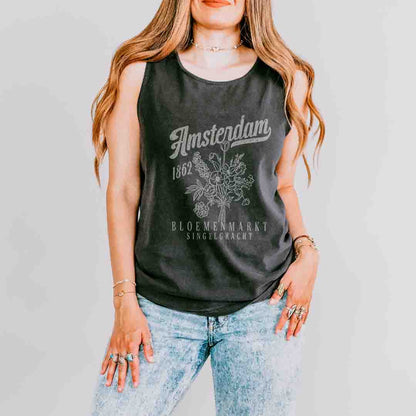 Amsterdam Flower Market - Comfort Colors Premium Tank Top