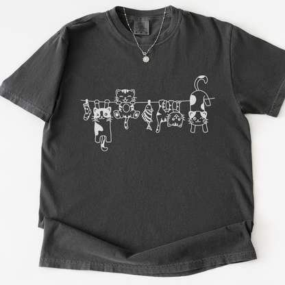 Cats -  Relaxed Fit Vintage Wash T Shirt