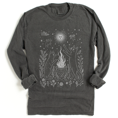 Midnight Meowgic - Comfort Colors Premium Long Sleeve T Shirt