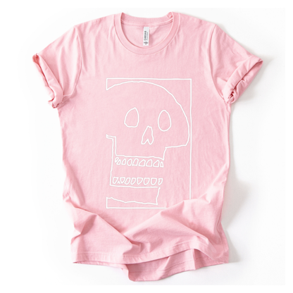 Skull Sketch - Bella Canvas Super Soft Straight Cut T shirt