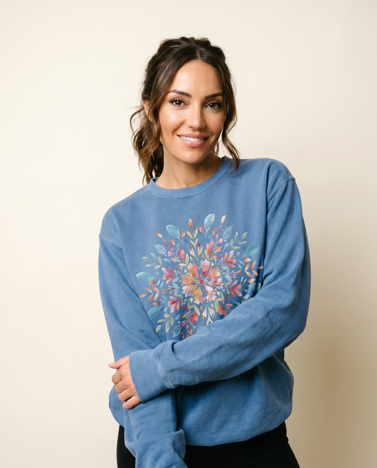 Plant Mandala - Comfort Colors Premium Heavyweight Sweatshirt