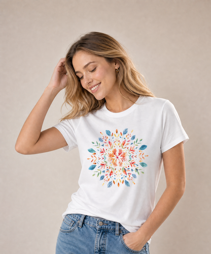 Plant Mandala - Bella Canvas Super Soft Standard Fit T Shirt