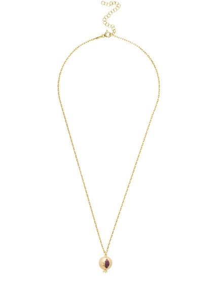 Pomegranate Charm Necklace Gold
