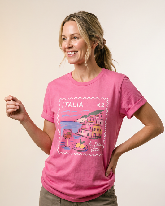 Postage from Positano - Bella Canvas Super Soft Straight Cut T shirt