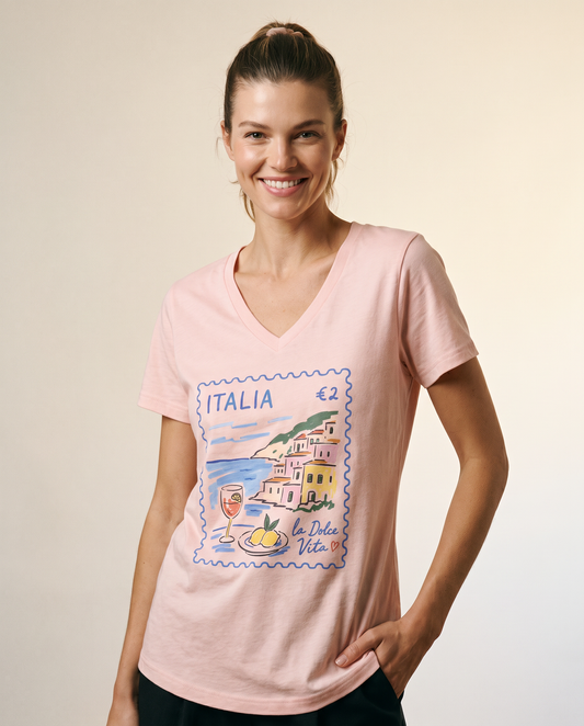 Postage from Positano - Super Soft V Neck