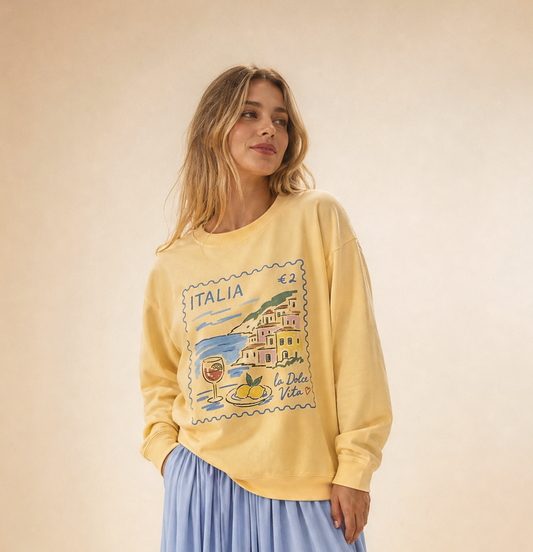 Postage from Positano - Comfort Colors Premium Heavyweight Sweatshirt
