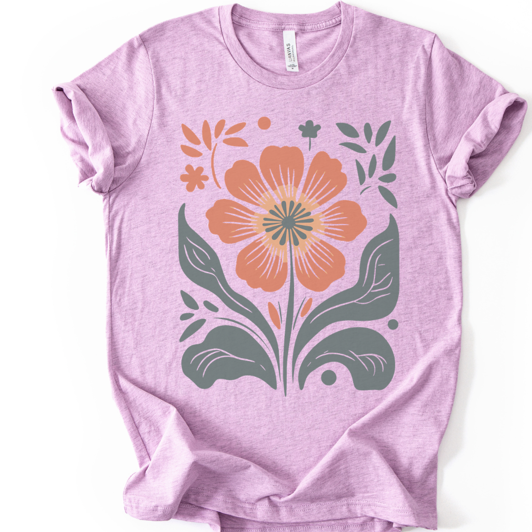 Retro Floral - Bella Canvas Super Soft T Shirt