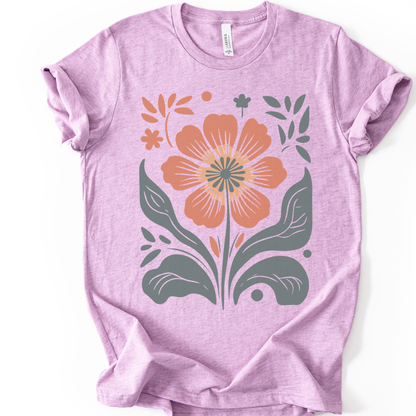 Retro Floral - Bella Canvas Super Soft T Shirt