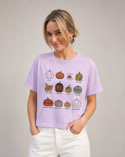 Pumpkin Patch - Comfort Colors Boxy Cropped Tee
