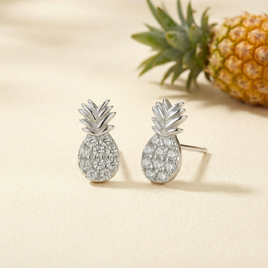 Sterling Silver Sweet Pineapple Earrings