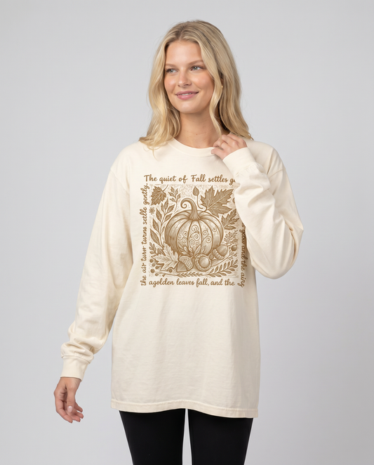 The Quiet Of Fall - Comfort Colors Premium Long Sleeve T Shirt