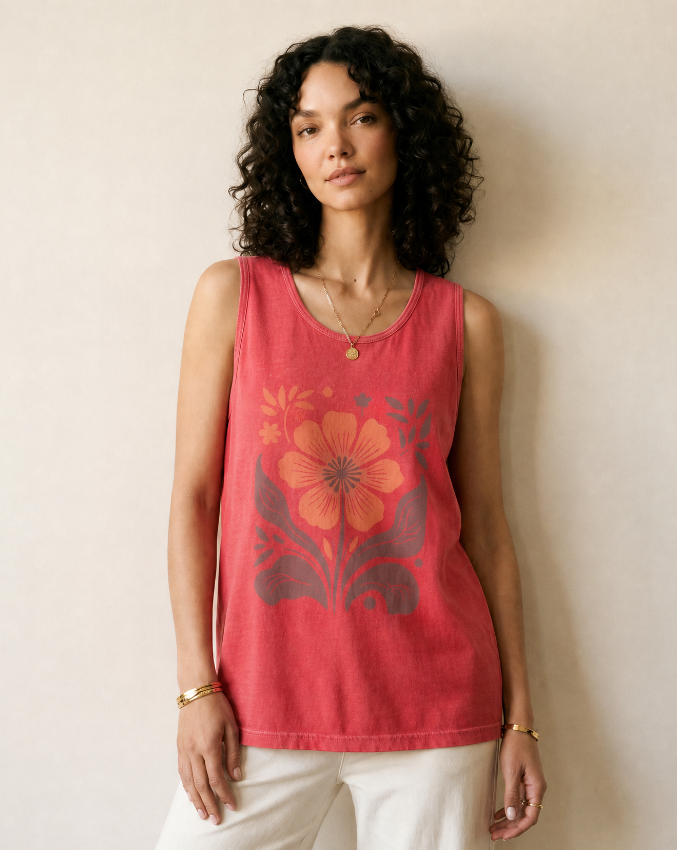 Retro Floral - Comfort Colors Premium Tank Top
