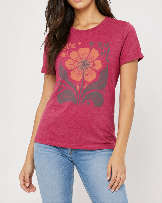 Retro Floral - Bella Canvas Super Soft T Shirt