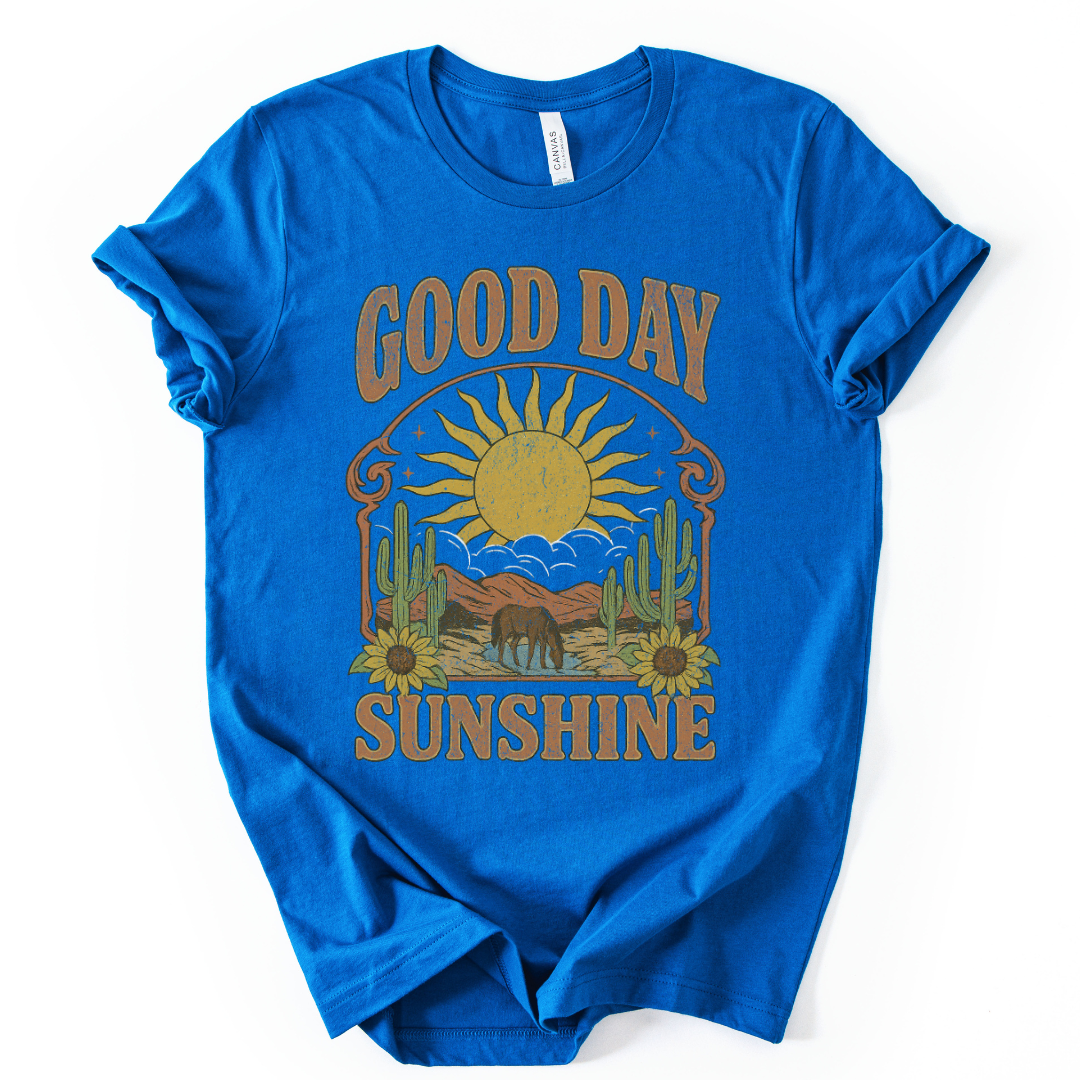 Good Day Sunshine - Bella Canvas Super Soft Straight Cut T shirt