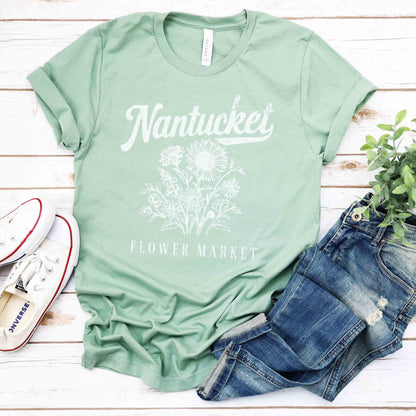 Nantucket Flower Market - Bella Canvas Super Soft T Shirt