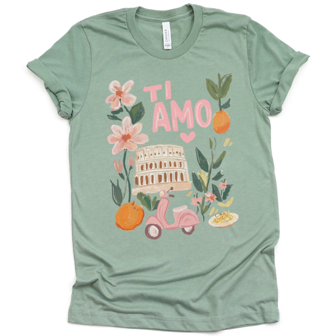 Ti Amo - Bella Canvas Super Soft Straight Cut T shirt
