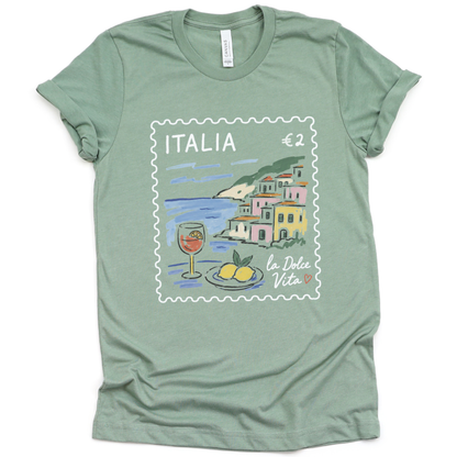 Postage from Positano - Bella Canvas Super Soft Fitted T Shirt