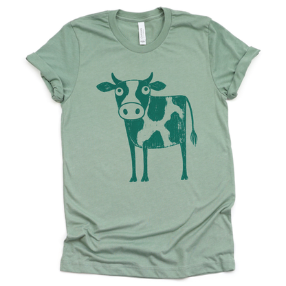 Cow - Bella Canvas Super Soft Straight Cut T shirt