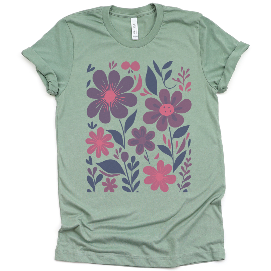 Floral Riot - Bella Canvas Super Soft T Shirt
