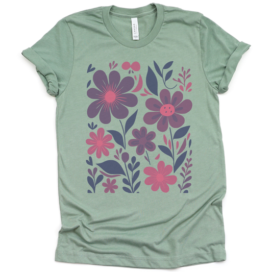 Floral Riot - Bella Canvas Super Soft T Shirt