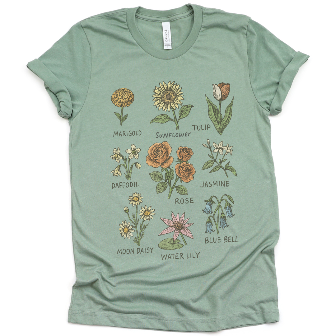 Botanical Sketchbook - Bella Canvas Super Soft T Shirt