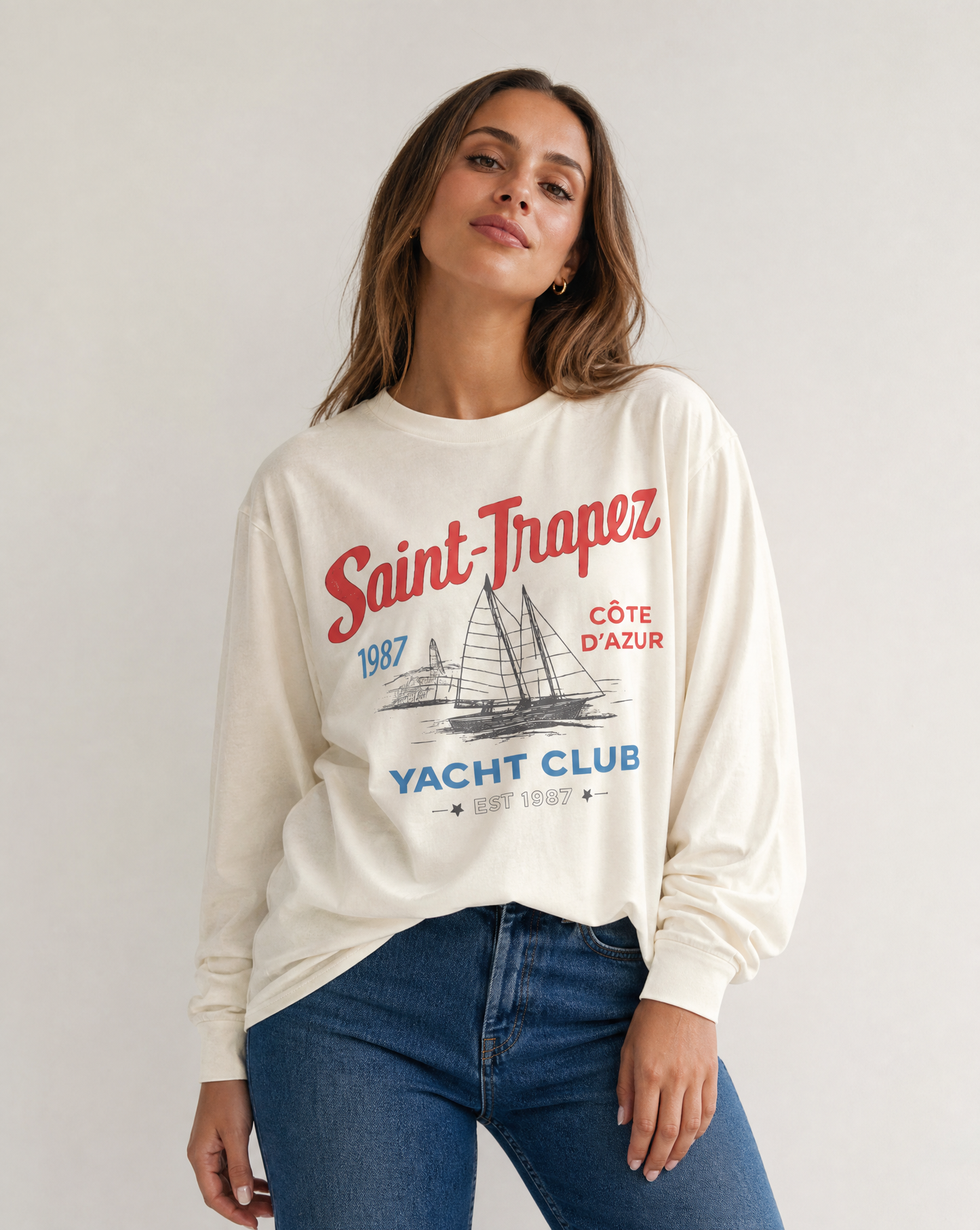 Saint Tropez Yacht Club - Comfort Colors Premium Long Sleeve T Shirt