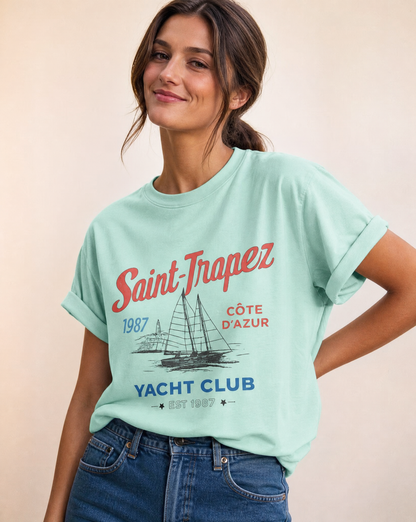 Saint Tropez Yacht Club -  Relaxed Fit Vintage Wash T Shirt