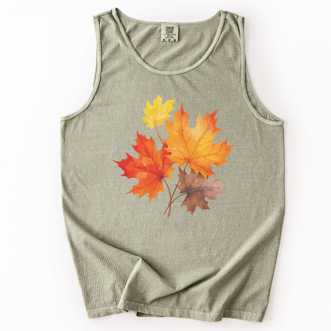 Autumn Leaves - Comfort Colors Premium Tank Top