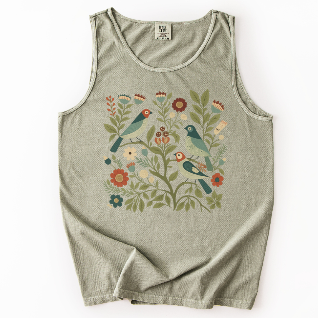 Folk Aviary - Comfort Colors Premium Tank Top