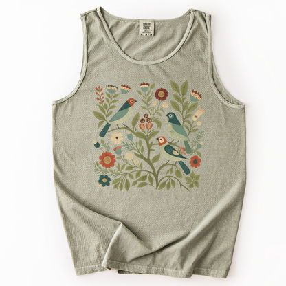 Folk Aviary - Comfort Colors Premium Tank Top
