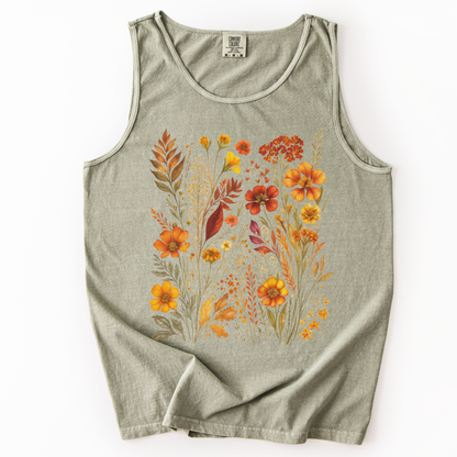 Autumn Floral - Comfort Colors Premium Tank Top