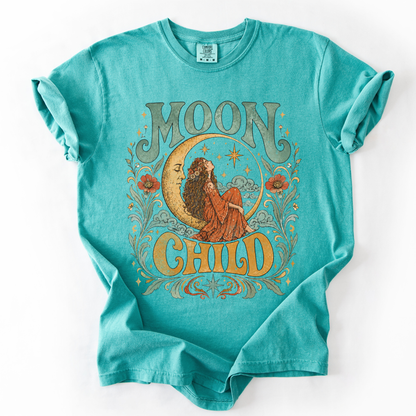 Moon Child -  Relaxed Fit Vintage Wash T Shirt
