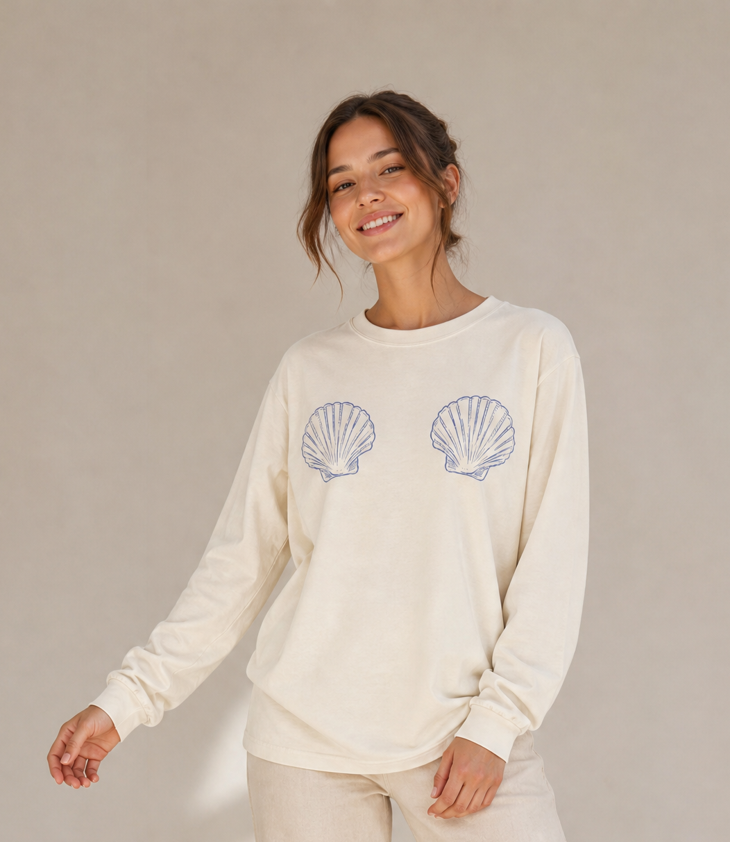 She Shells - Comfort Colors Long Sleeve Premium T Shirt