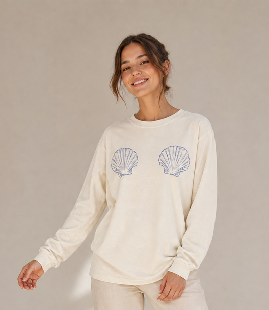 She Shells - Comfort Colors Long Sleeve Premium T Shirt