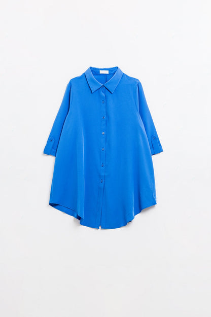 Shirt Made of Very Soft and Light Fabric in Electric Blue