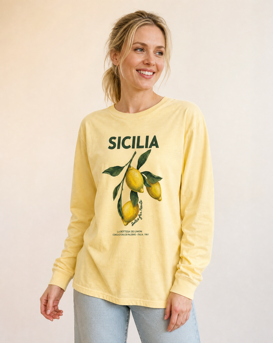 Sicilia - Comfort Colors Long Sleeve Premium T Shirt