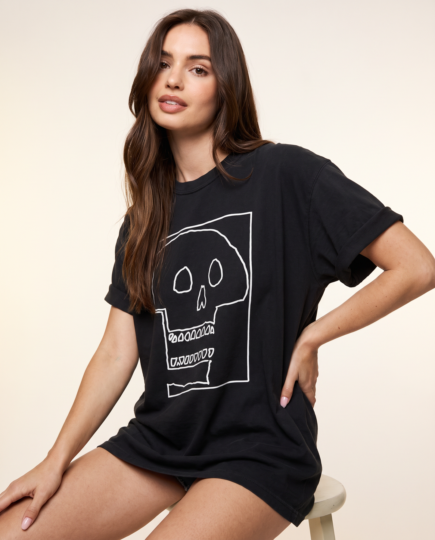 Skull Sketch - Comfort Colors Relaxed Fit Premium T Shirt