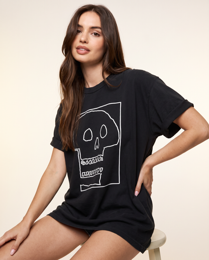 Skull Sketch - Comfort Colors Relaxed Fit Premium T Shirt