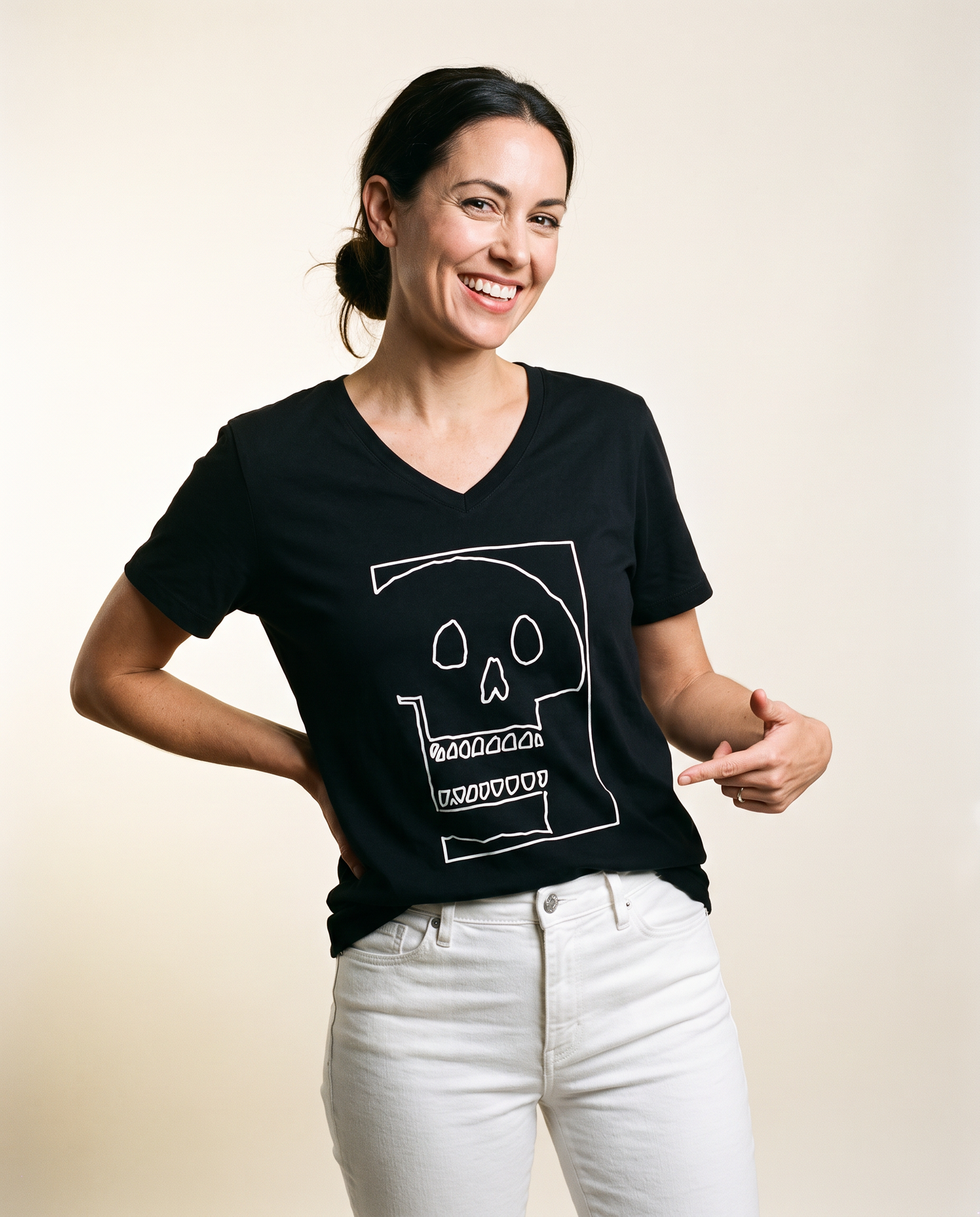 Skull Sketch - Super Soft V Neck