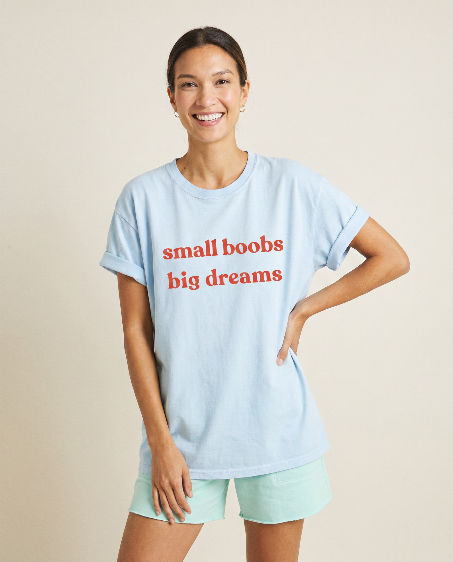 Small Boobs Big Dreams -  Relaxed Fit Vintage Wash T Shirt