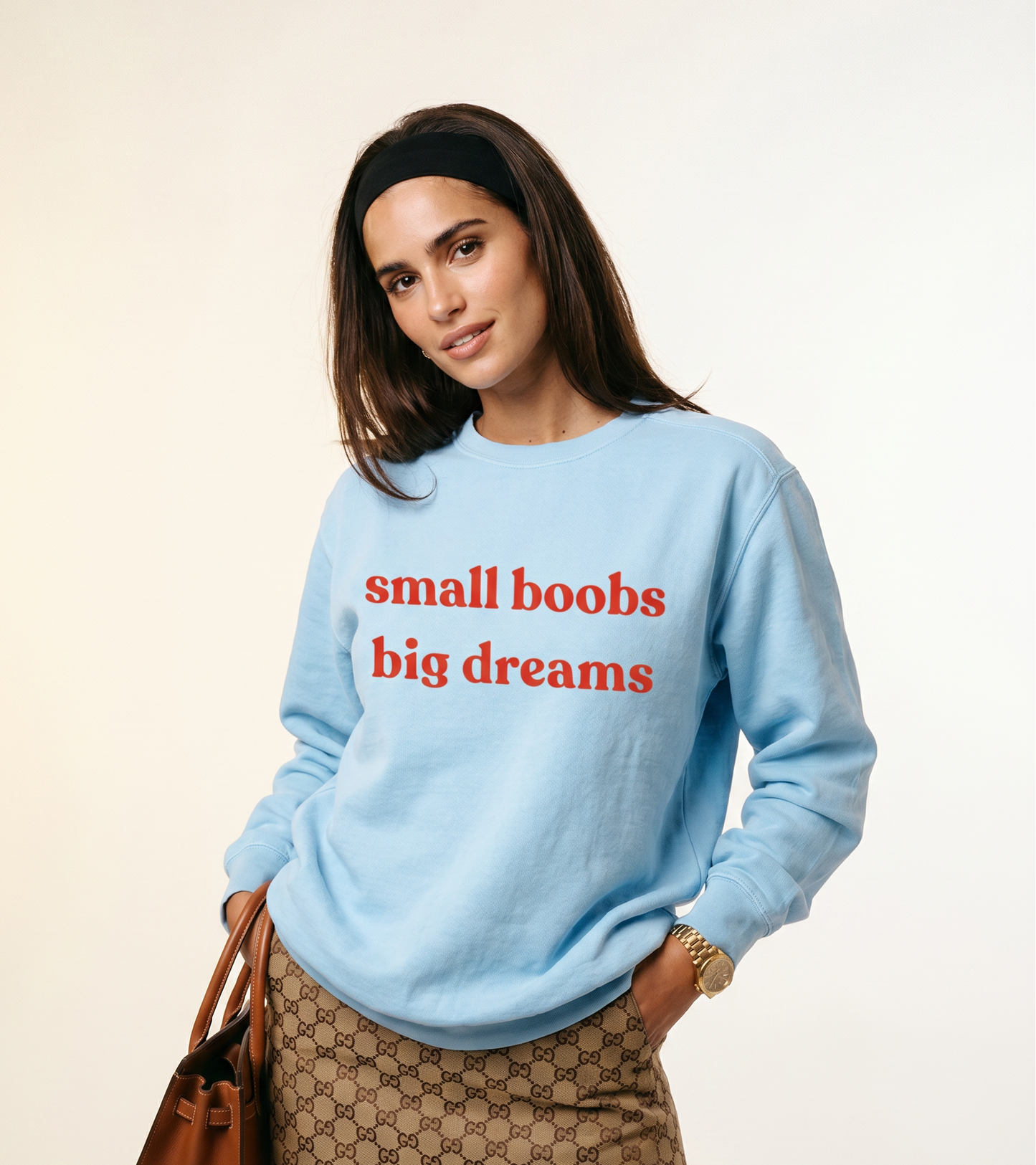 Small Boobs Big Dreams - Comfort Colors Premium Heavyweight Sweatshirt