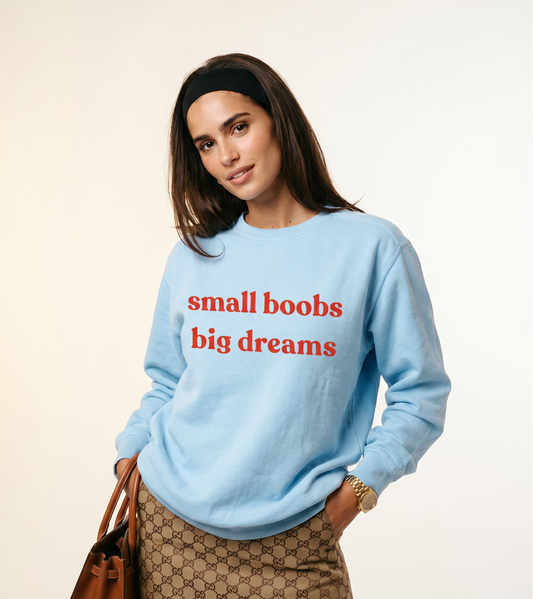 Small Boobs Big Dreams - Comfort Colors Premium Heavyweight Sweatshirt