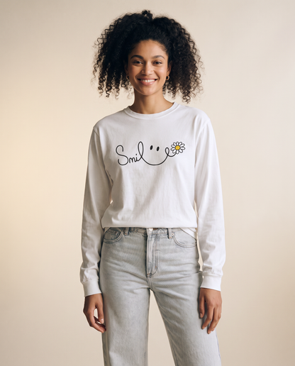 Smile - Comfort Colors Long Sleeve Premium T Shirt
