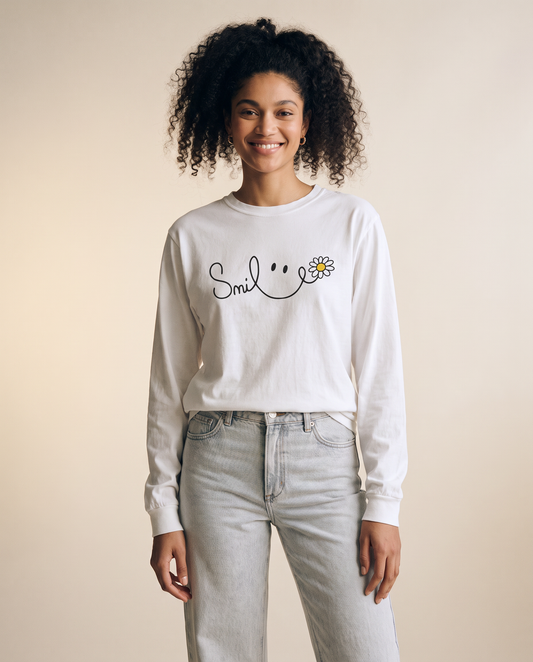 Smile - Comfort Colors Long Sleeve Premium T Shirt