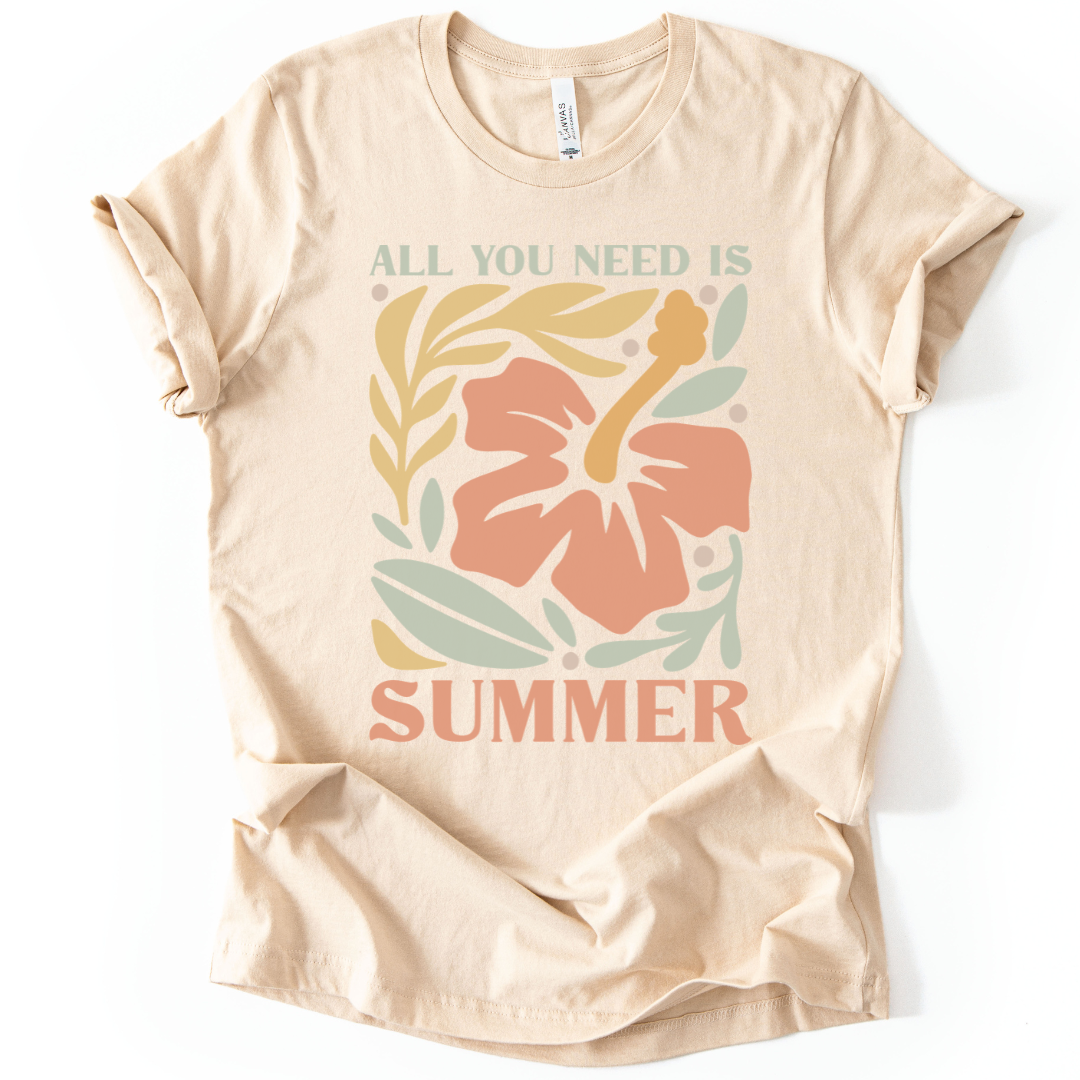All You Need Is Summer - Bella Canvas Super Soft T Shirt