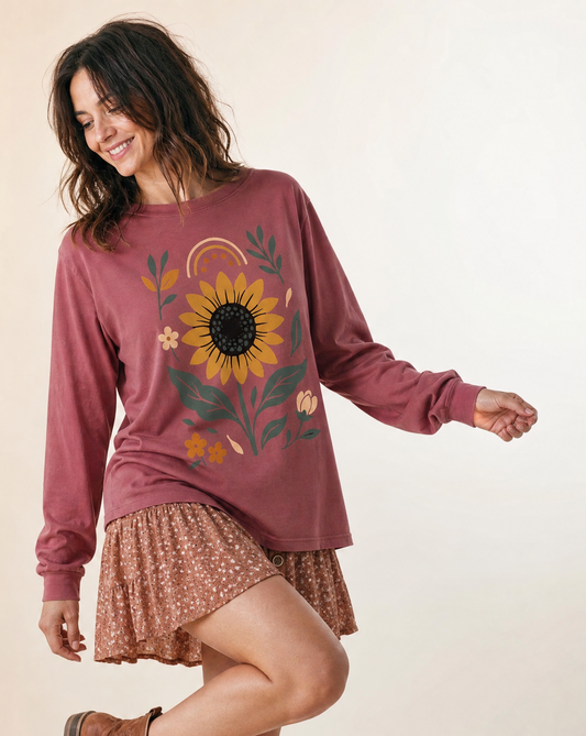 Sunflower - Comfort Colors Long Sleeve Premium T Shirt