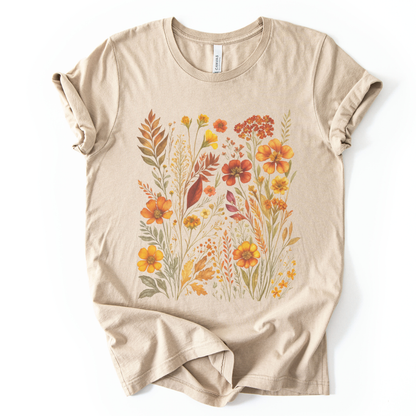 Autumn Floral  - Bella Canvas Super Soft T Shirt