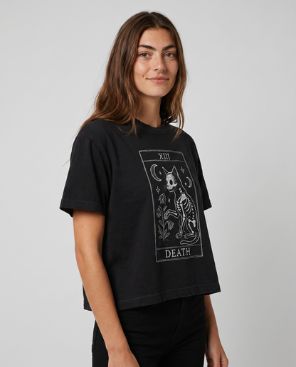 Tarot Card of Death - Comfort Colors Boxy Cropped Tee