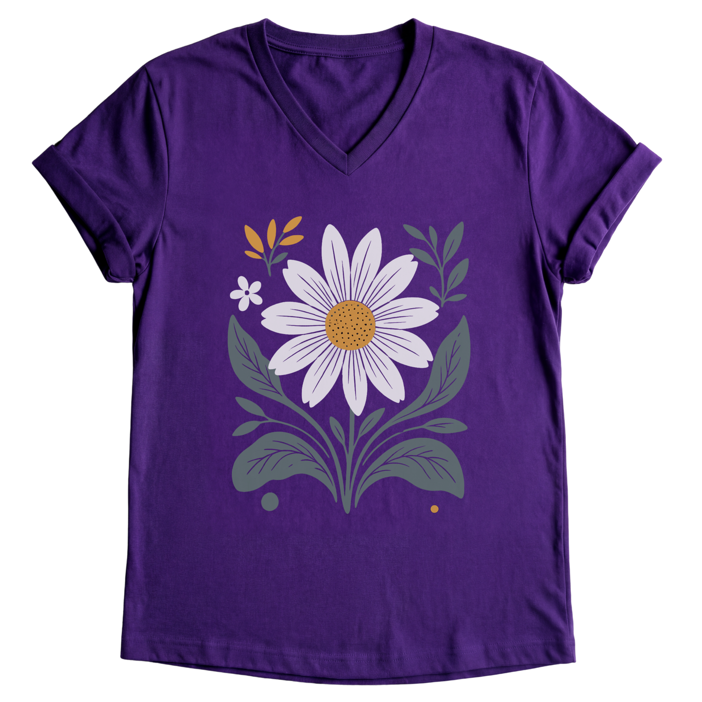 Daisy Days - Short Sleeve V-Neck Tee